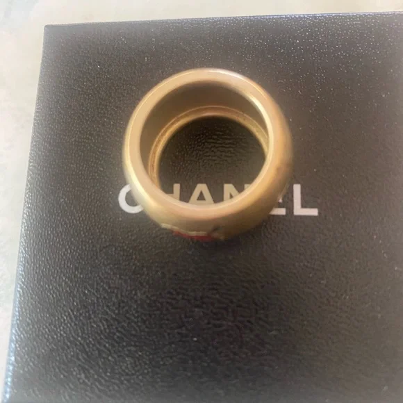 Chanel Metal Heart Ring SZ 7 - Picture 6 of 10